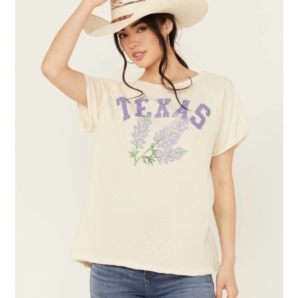 Free People We the Free Texas Bluebonnet Tee-Large